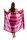 Sarong Pareo Strandtuch Wickelrock Schal Loop Blickdicht Streifen Pink Wickeltuch