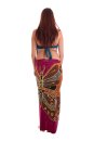 Sarong Pareo Wickelrock Dhoti Lunghi Tuch Strandtuch Loop Schmetterling Schal M1