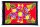 Sarong Pareo Wickelrock Dhoti Lunghi Tuch Strandtuch Blume Rot Bunt Blickdicht