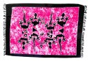 Sarong Pareo Wickelrock Dhoti Lunghi Tuch Strandtuch Pink...