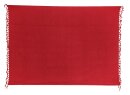 XL Sarong Wickelkleid Strandkleid Pareo Saunatuch Strandtuch Wickelrock Handtuch Schal ca 250cm x 120cm Schlicht Unisex Rot