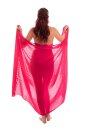 XL Sarong Wickelkleid Strandkleid Pareo Saunatuch Strandtuch Wickelrock Handtuch Schal ca 250cm x 120cm Schlicht Unisex Pink