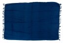 XL Sarong Wickelkleid Strandkleid Pareo Saunatuch Strandtuch Wickelrock Handtuch Schal ca 250cm x 120cm Schlicht Unisex Dunkel Blau
