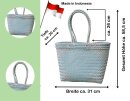 Badetasche Einkaufskorb große Strandtasche Familie Beach Bag Groß - Türkis Weiß Schwarz