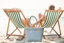 Badetasche Einkaufskorb große Strandtasche Familie Beach Bag Groß - Türkis Weiß Schwarz