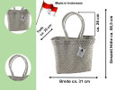 Badetasche Einkaufskorb große Strandtasche Familie Beach Bag Groß - Weiß Schwarz