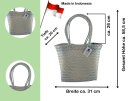 Badetasche Einkaufskorb große Strandtasche Familie Beach Bag Groß - Weiß Schwarz Blau