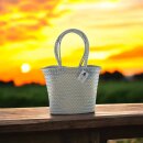 Badetasche Einkaufskorb große Strandtasche Familie Beach Bag Groß - Weiß Schwarz Blau